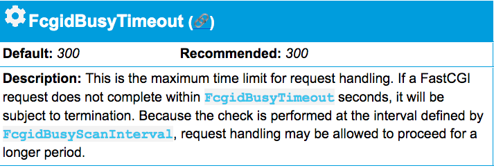 FcgidBusyTimeout