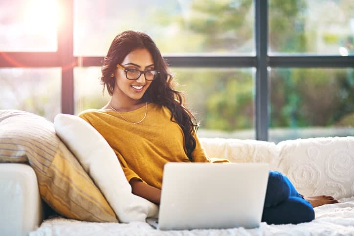 Woman working at computer