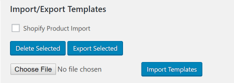 import template screenshot