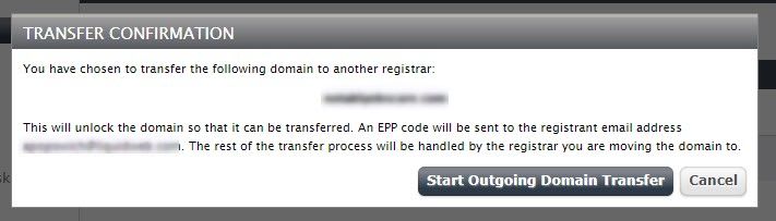 transfer confirmation dialog box