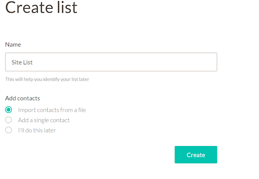 create list