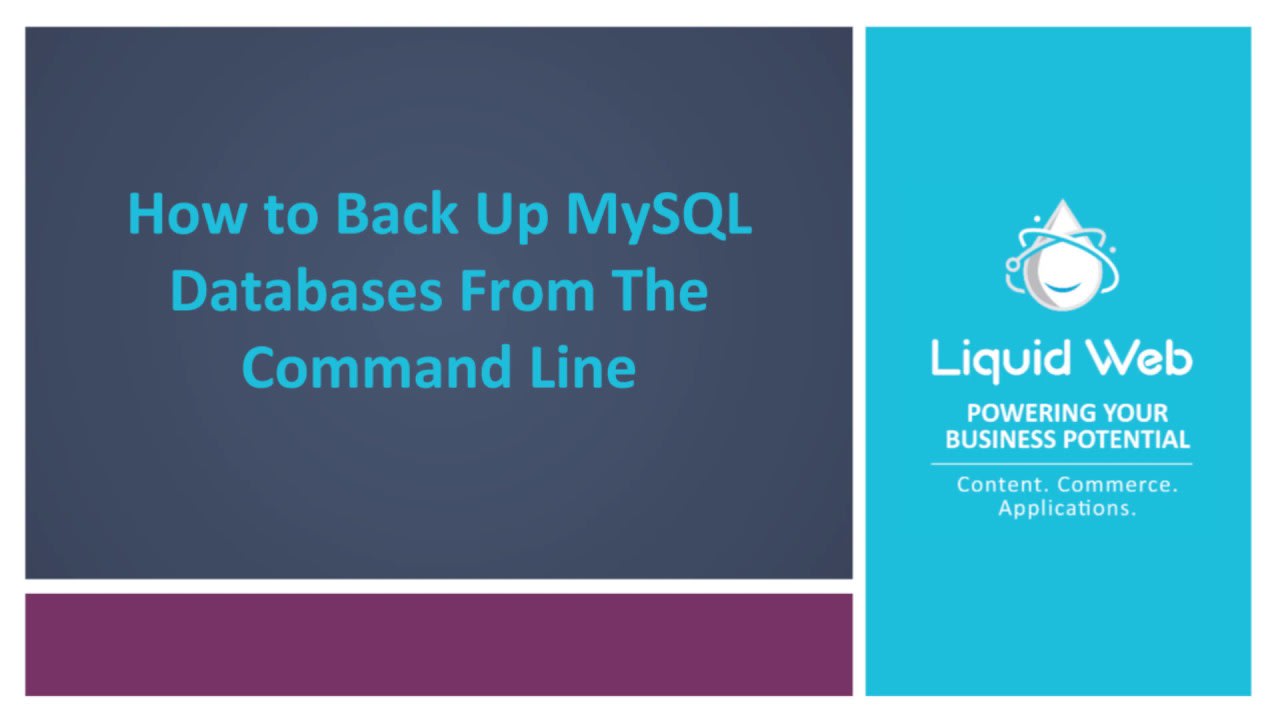 How to Back Up And Restore MySQL Databases From The Command Line