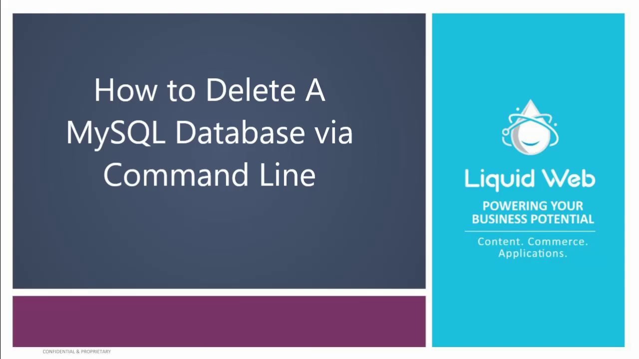 How to Delete A Database In MySQL/MariaDB