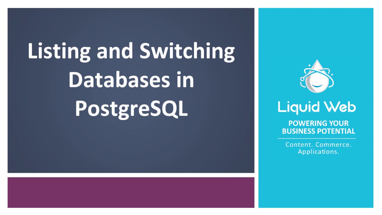 Listing and Switching Databases in PostgreSQL