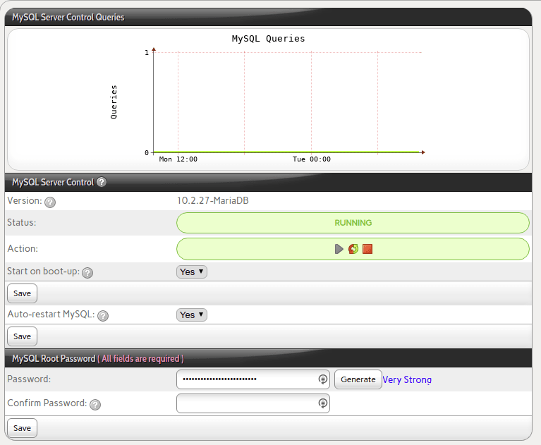 mysql server control