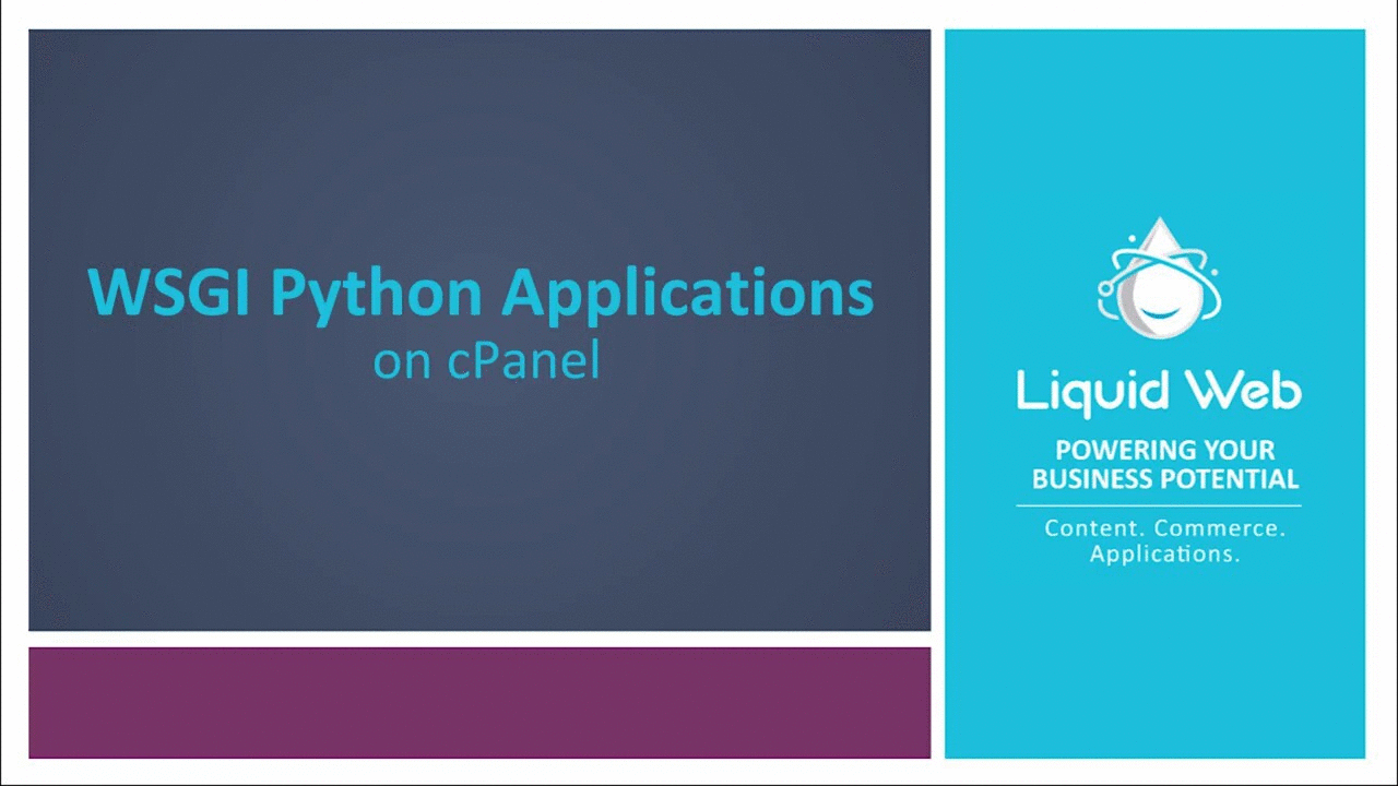 Installing Python WSGI Applications on cPanel