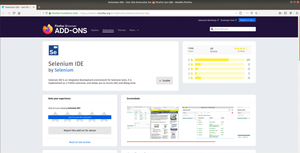 install selenium ide