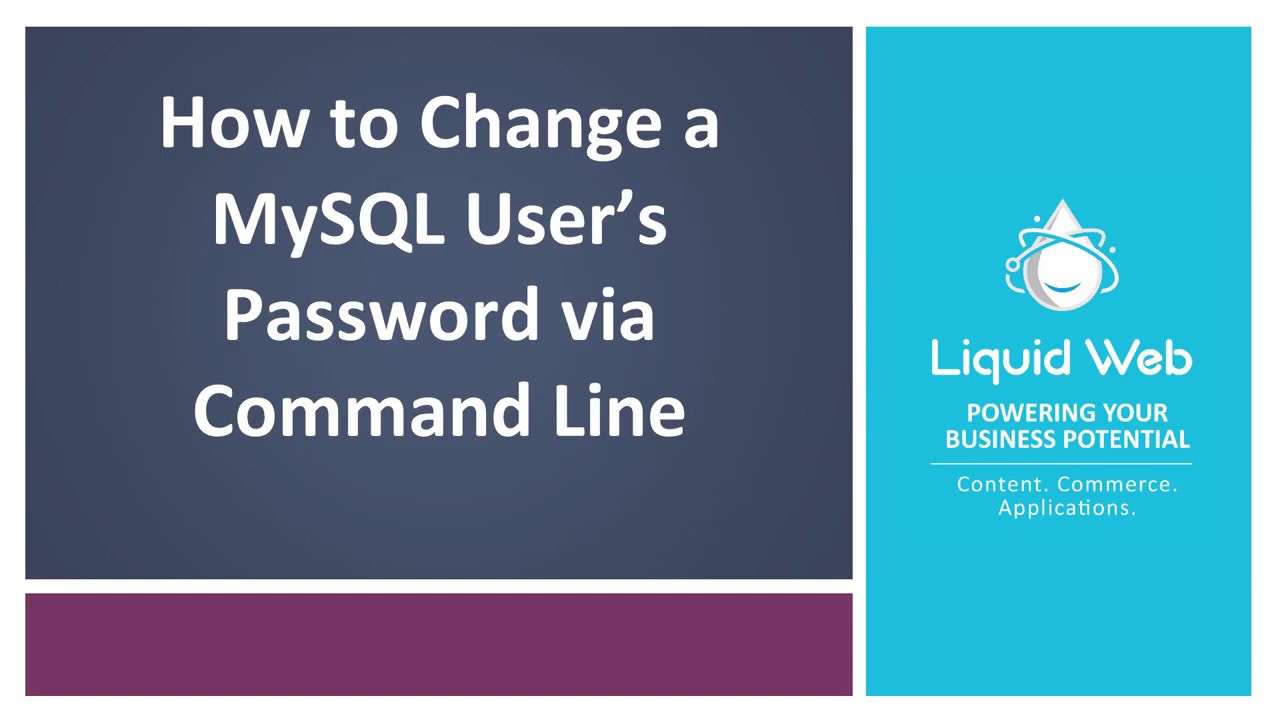 Change a Password for MySQL on Linux via Command Line