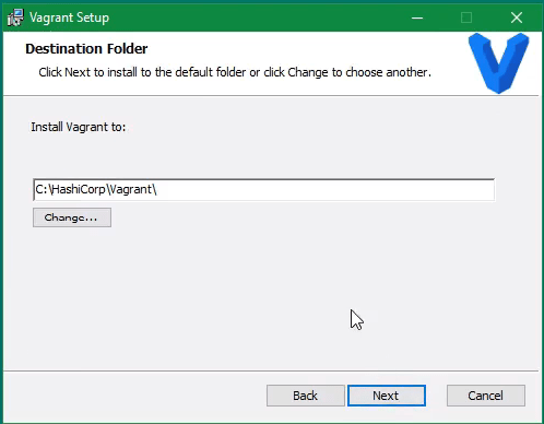 Vagrant Install Folder
