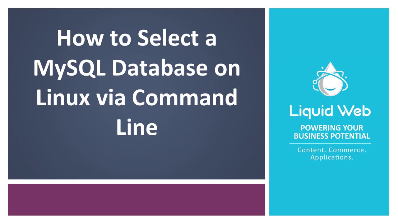 select a database via the command line