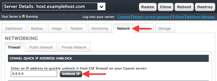 liquid web ip unblock