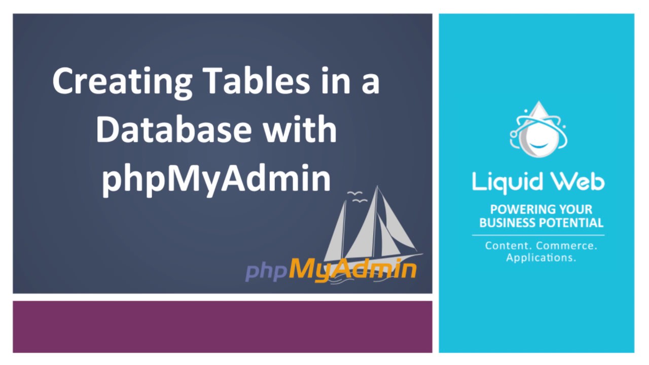 Creating Tables in a Database with phpMyAdmin