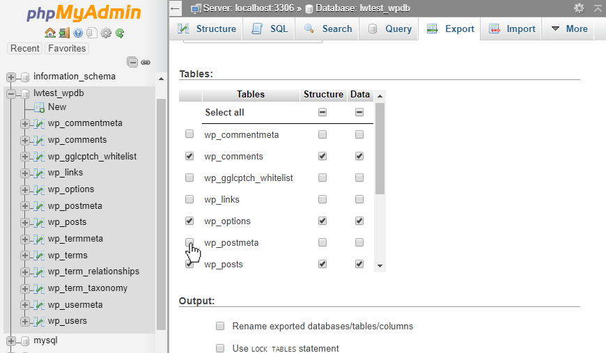 Exporting Databases And Tables With Phpmyadmin Liquid Web 8353