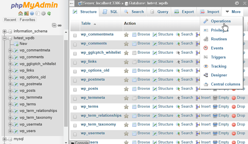 rename database phpmyadmin