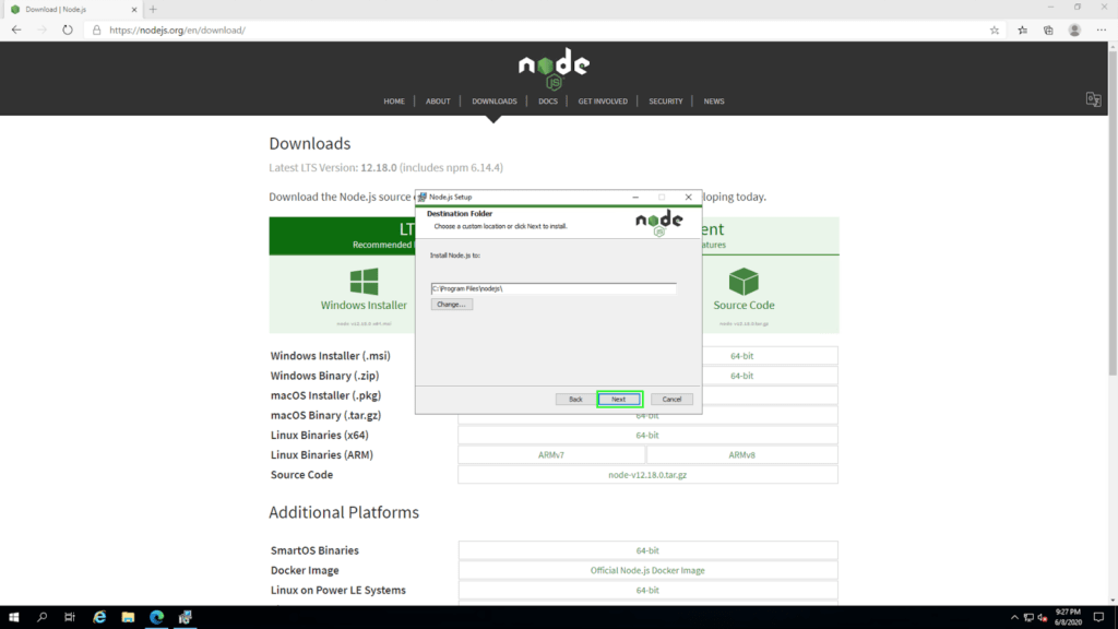 node install05