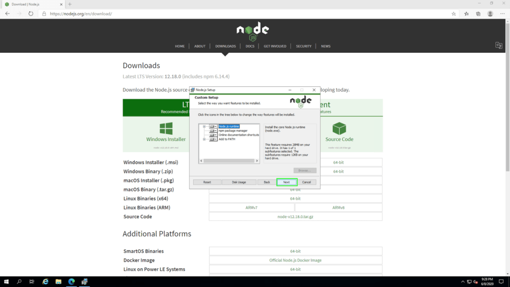 node install06