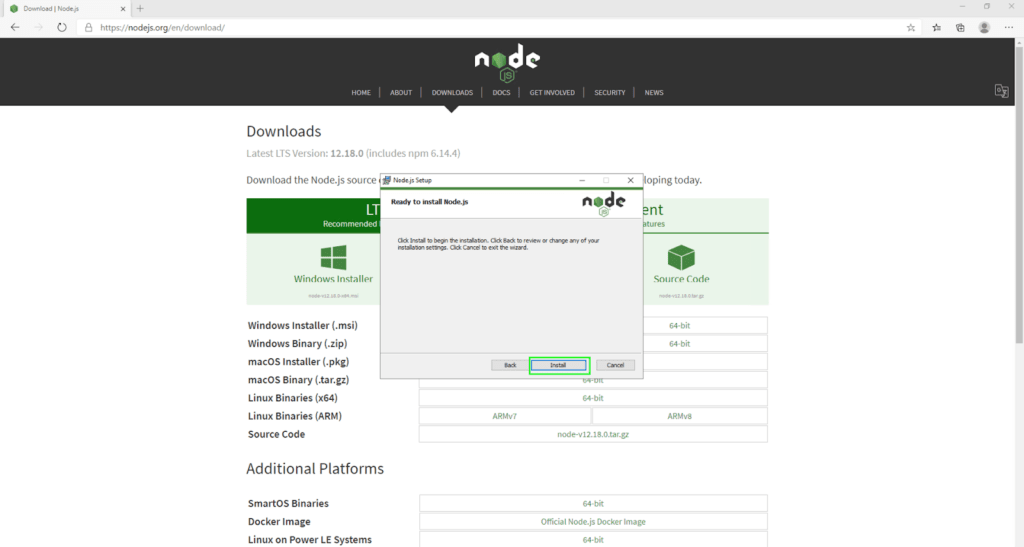 node install08