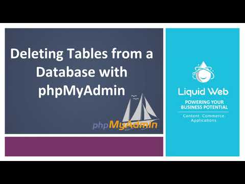 Deleting Tables from a Database with PhpMyAdmin