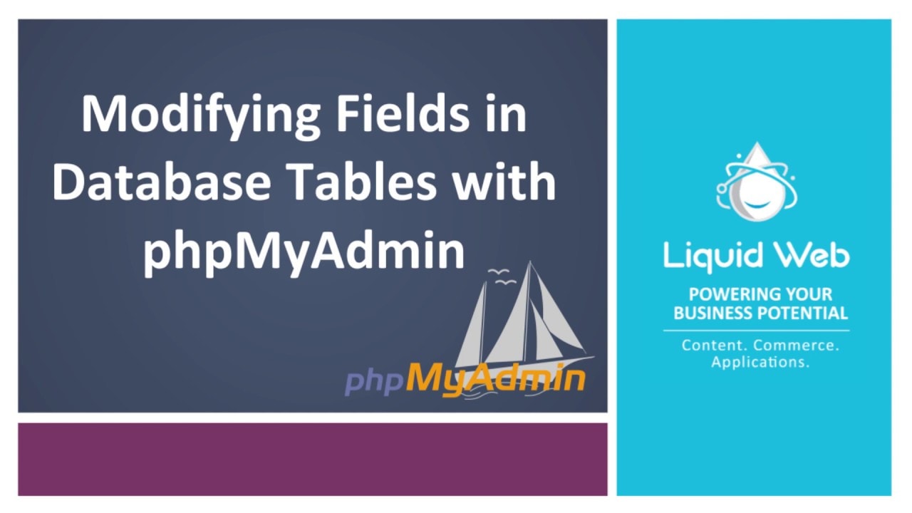 Modifying Fields in Database Tables with PhpMyAdmin