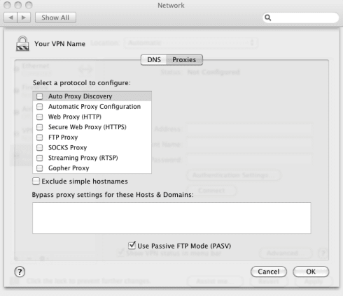 view vpn dns servers mac command line