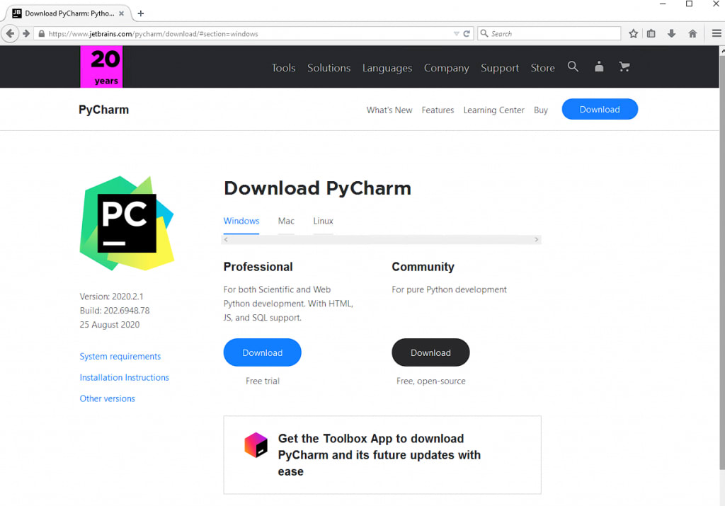 how to download pycharm interpreter