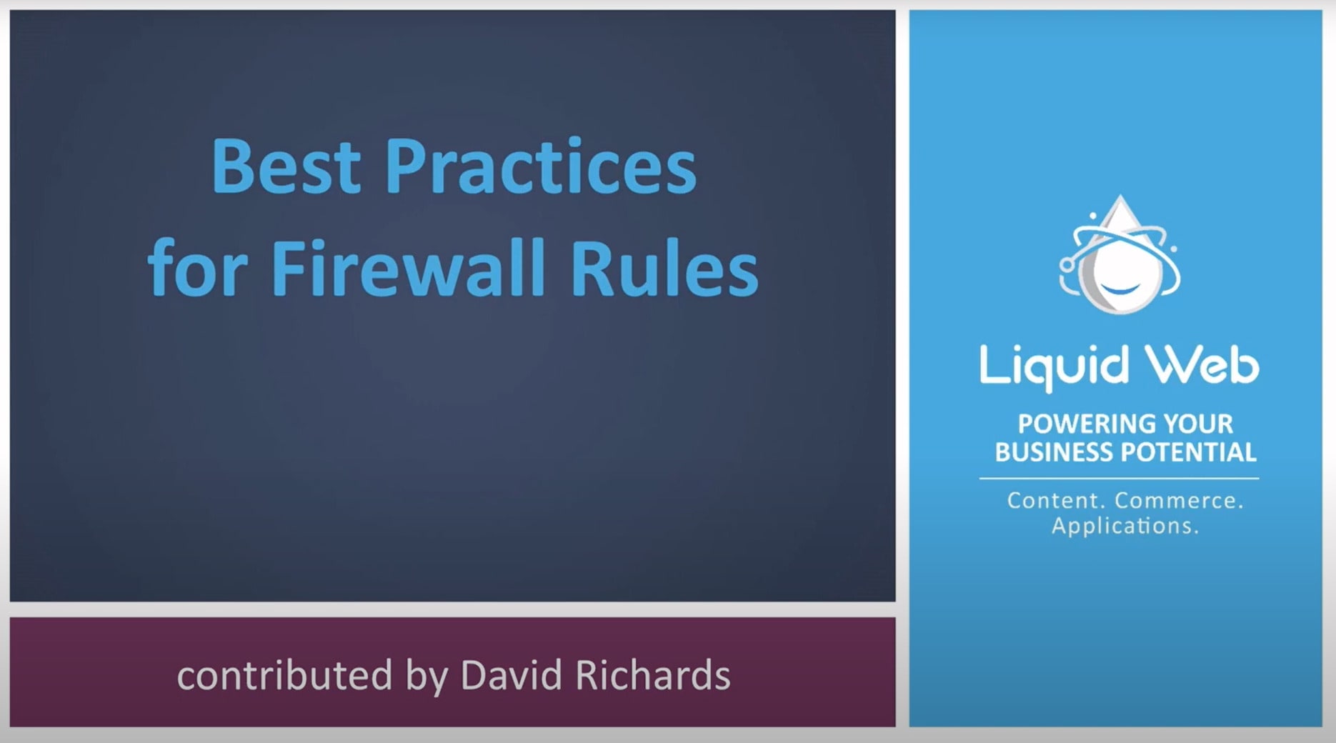 Best Practices for Firewall Rules