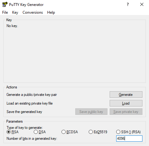 PuTTy-key-generator