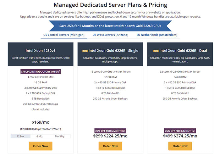 Step 1: Choose a dedicated server processor