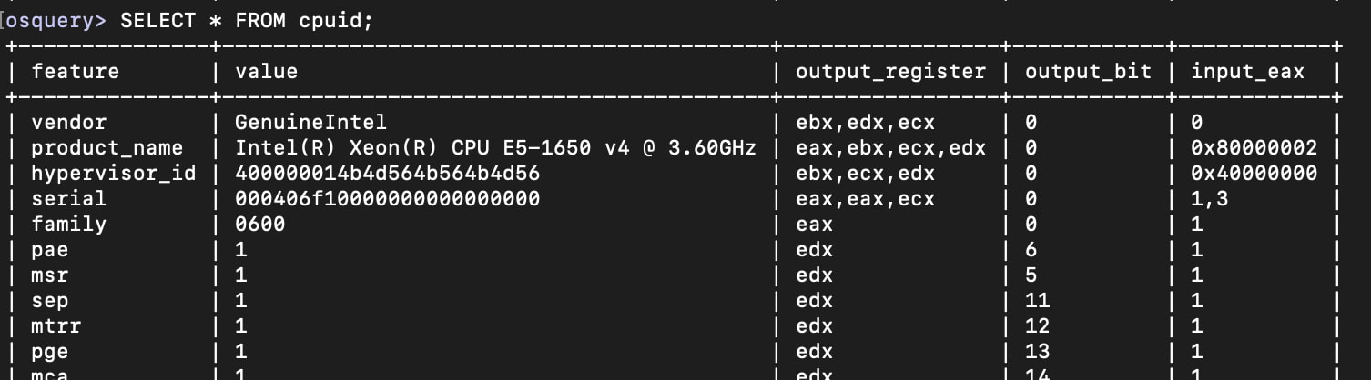 osquery-4-query-cpuid-table