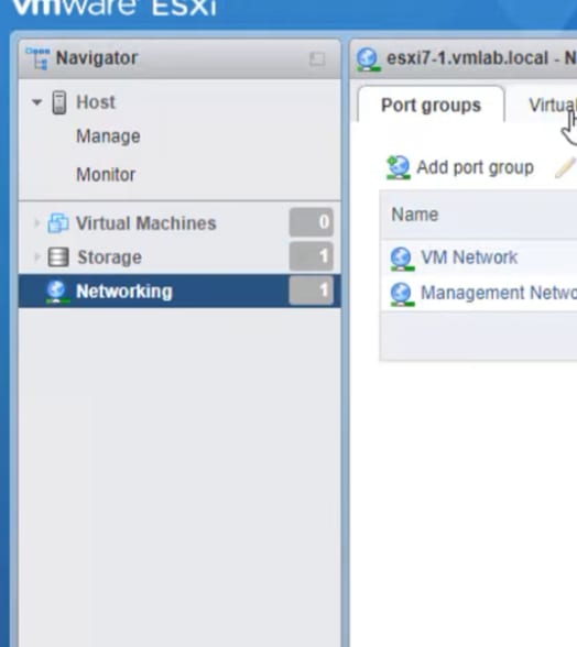 How to Manage VMware VLAN Configurations. Port groups are used for traffic routing. For example, ESXi uses ports 2 through 4000 to handle traffic. Once the chosen ports are input, click the Networking tab on the right-hand side.