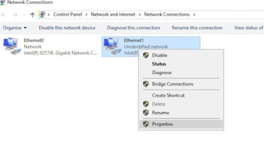 How to Manage VMware VLAN Configurations. Right-click Ethernet1 and select Properties from the drop-down menu.