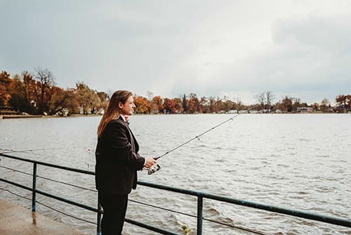 Norman Dumond fishing