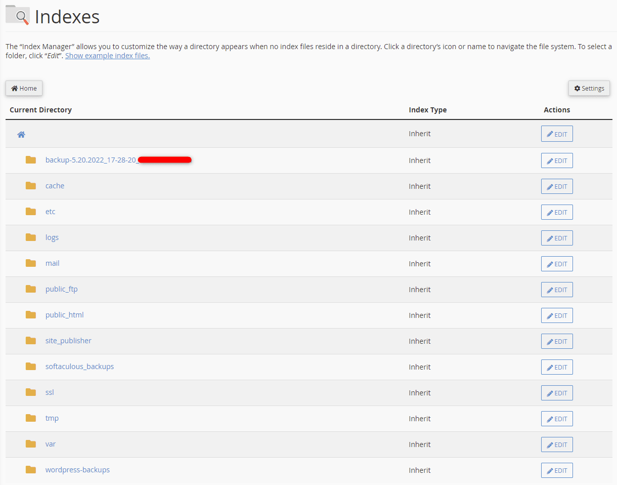 cpanel php downloading index page