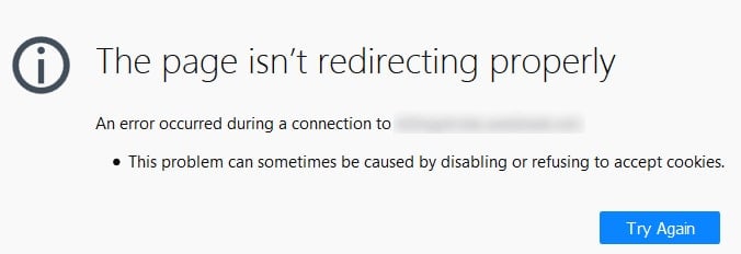 Underlying causes and fixes for the “Too Many Redirects” error in the Firefox browser.