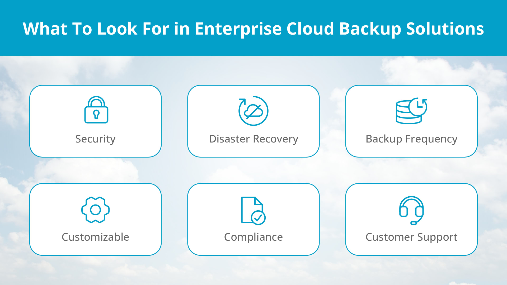 Enterprise cloud backups allow you to restore backed-up data with ease.