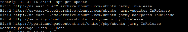 Install PHP on Ubuntu. Now let's proceed with the installation of PHP 8.2 on Ubuntu 22.04 using the appropriate command. The output is as shown.