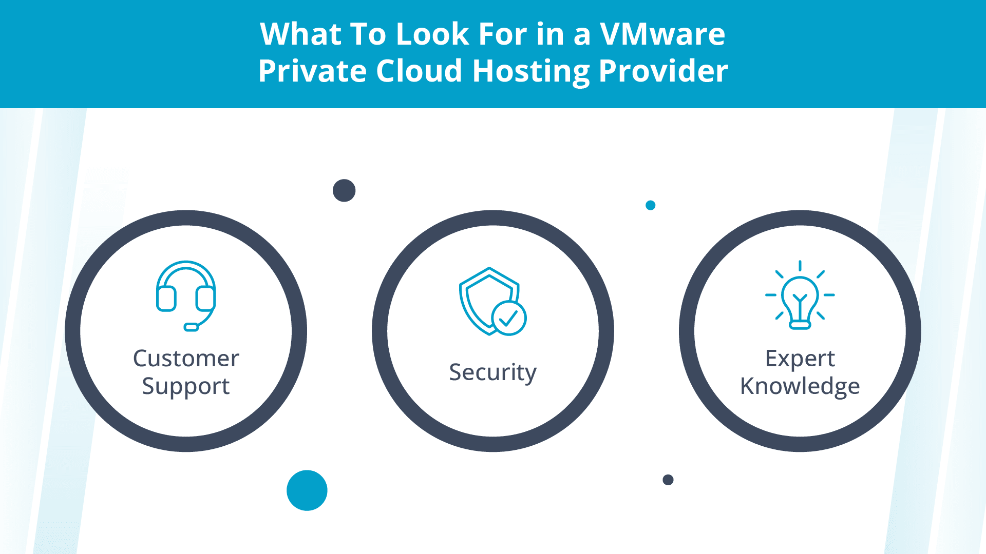 When choosing VMware cloud hosting, consider factors such as security and customer support.