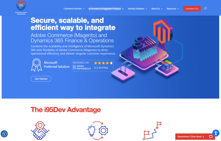 i95Dev’s Dynamics 365 F&O Connect is the best Magento ERP integration for enhancing B2B and B2C customer experiences.