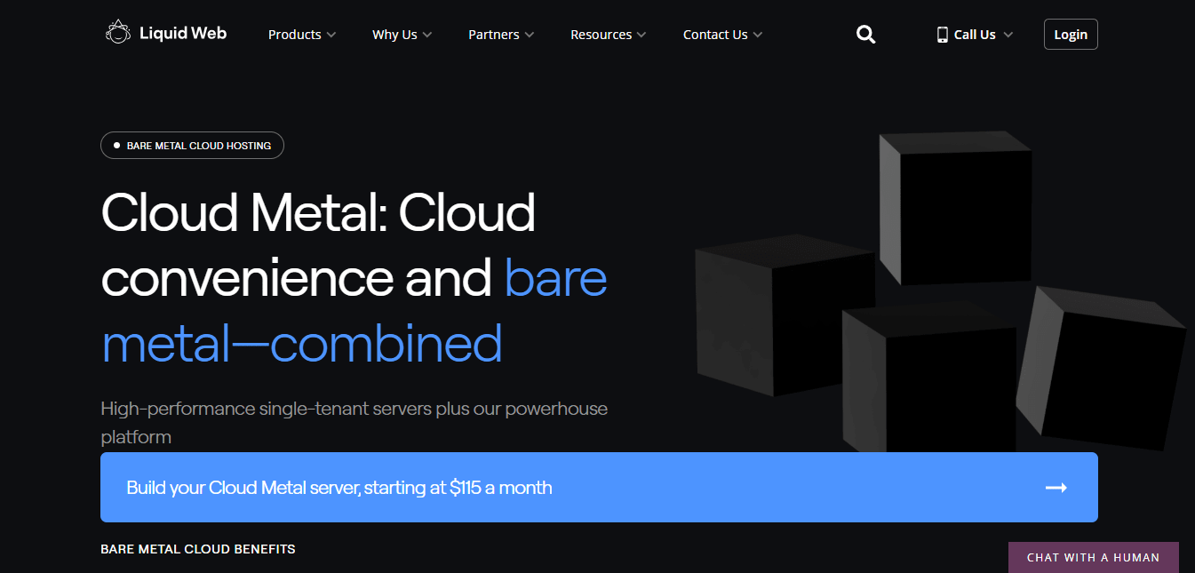 Cloud metal hosting from Liquid Web combines the advantages of bare metal and cloud hosting.