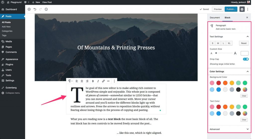 gutenberg-editor-textblock