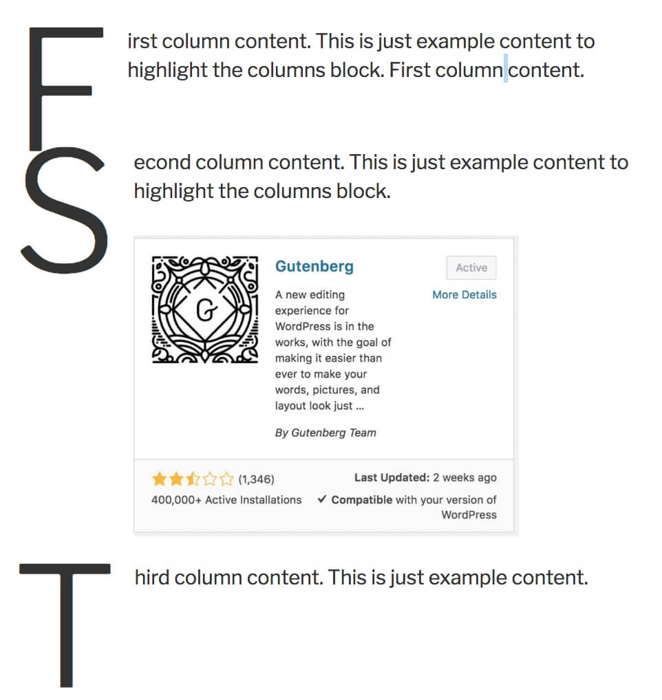 gutenberg-columns-manually-rearranged