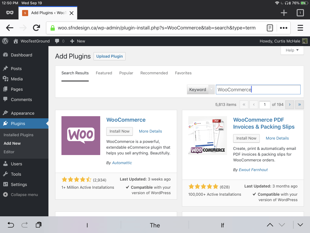 Add the WooCommerce Plugin