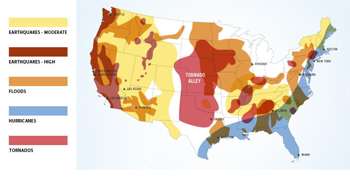 US risk map data center