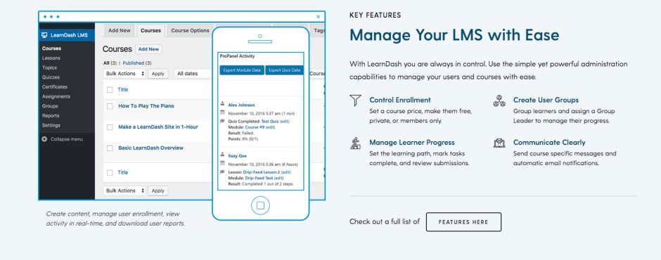 Liquid Web - LearnDash's Dashboard