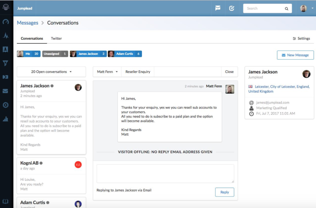 Jumplead Marketing Software