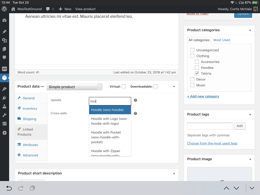 upsells and cross-sells in WooCommerce