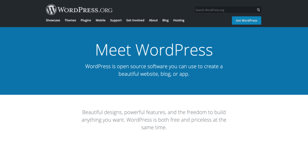 WordPress.org Homepage