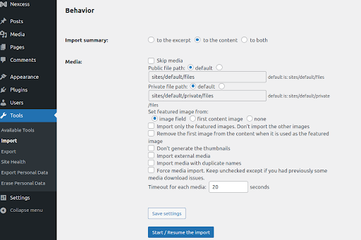 Customize & Import Drupal to WordPress