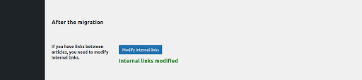 "Internal links modified"