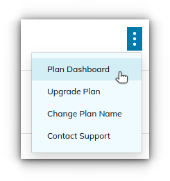 Plan Dashboard option